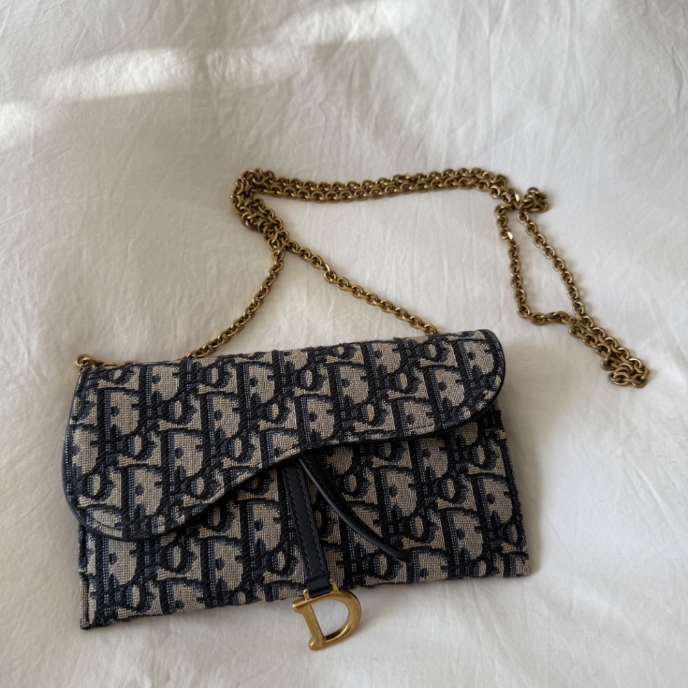 Dior Small Saddle Pouch with Chain - Picture 6 of 8